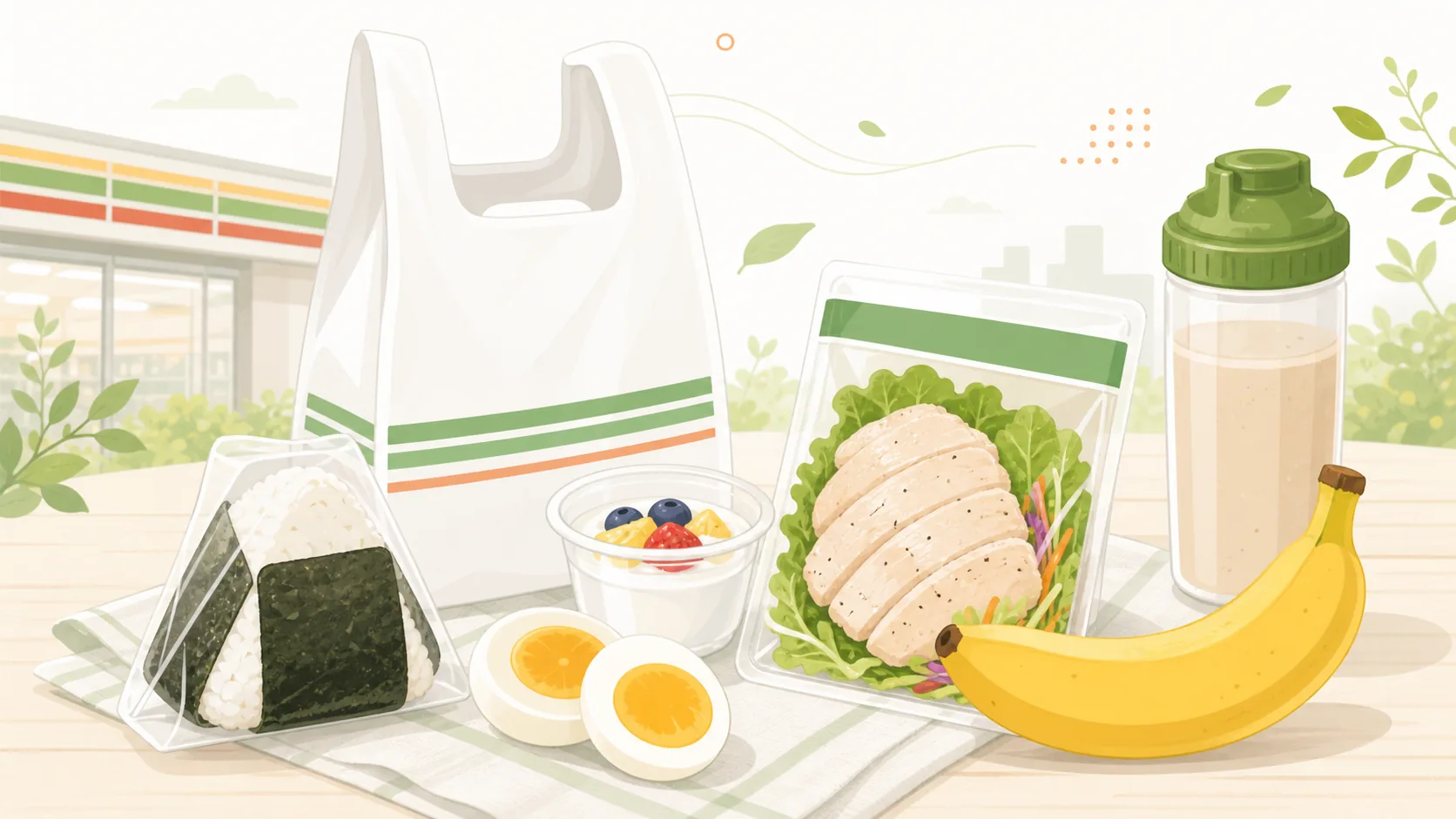 コンビニで選びやすい食品のイメージ
